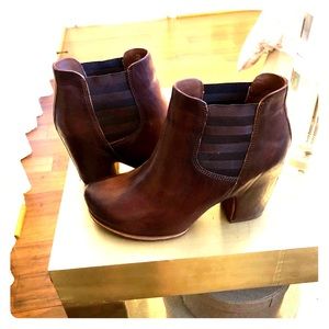 Dark Brown Leather Short Boot